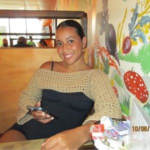 homemade knitted shrug